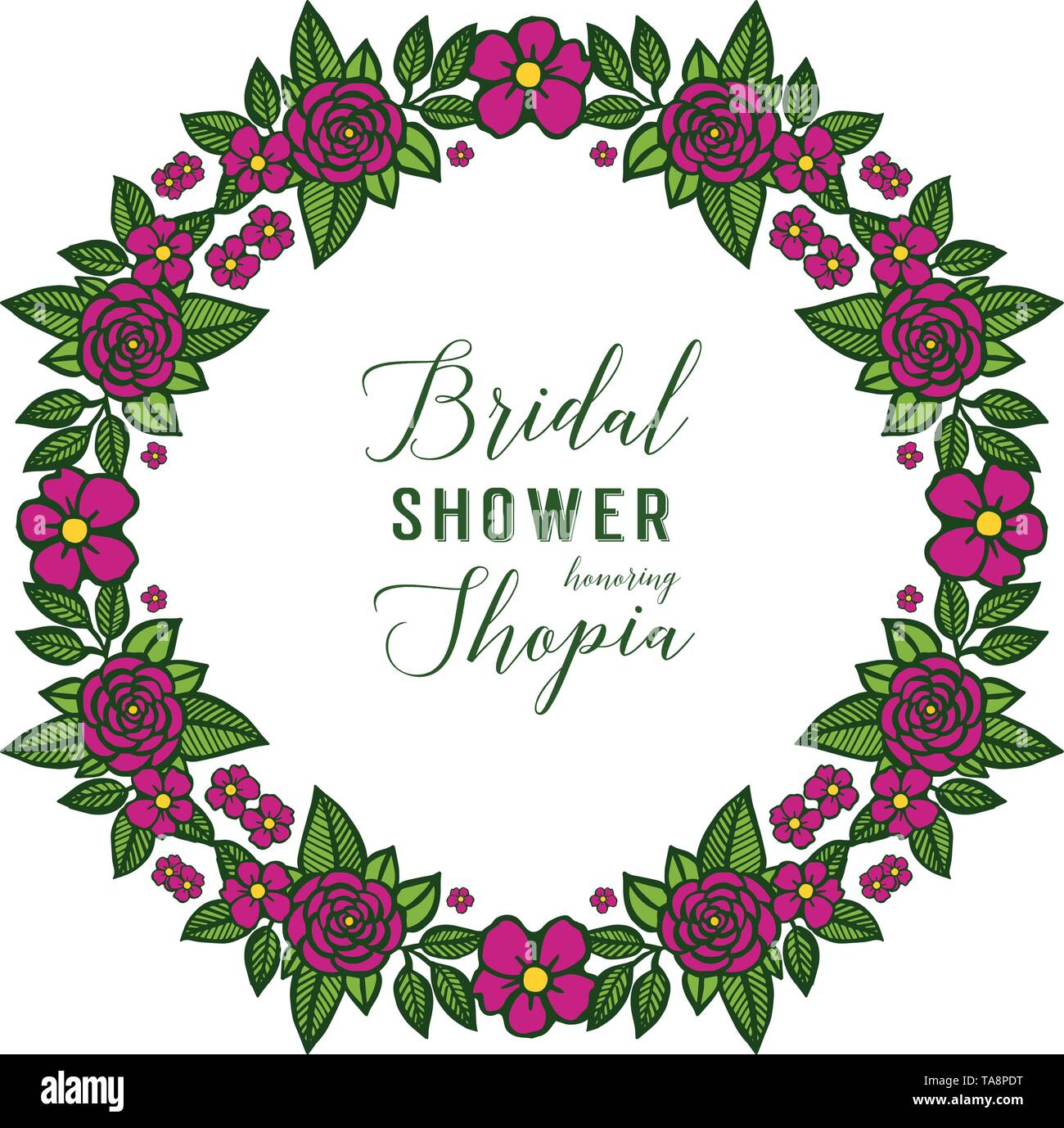 Vector illustration various crowd of rose flower frame for greeting ...