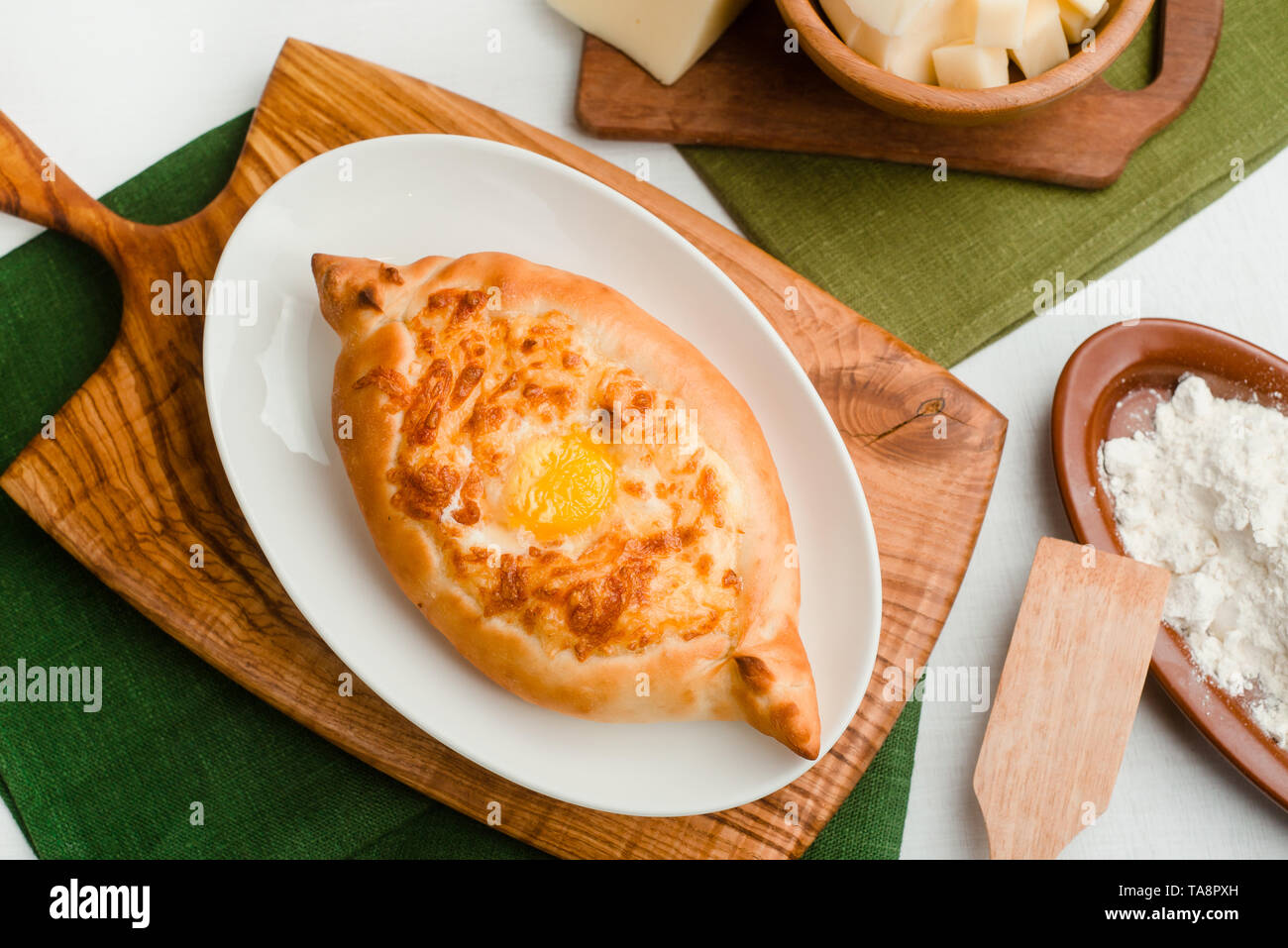 Ajar Style Khachapuri With Cottage Cheese And Egg Yolk Home