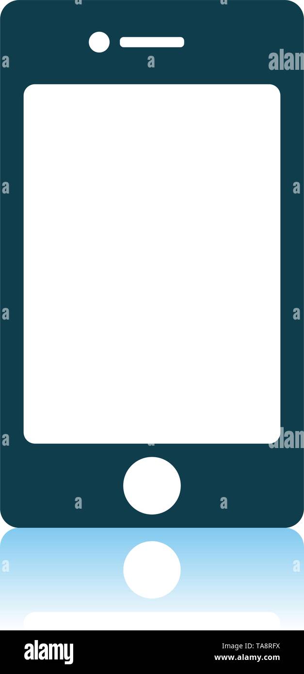 Smartphone Icon. Shadow Reflection Design. Vector Illustration Stock ...