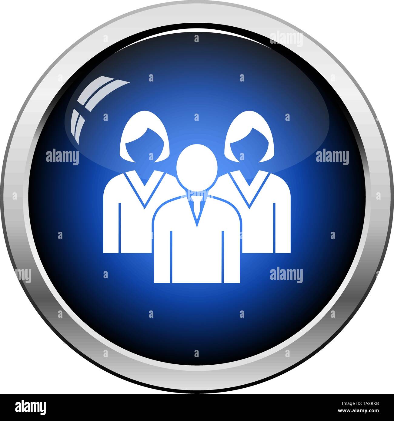 Corporate Team Icon. Glossy Button Design. Vector Illustration Stock ...