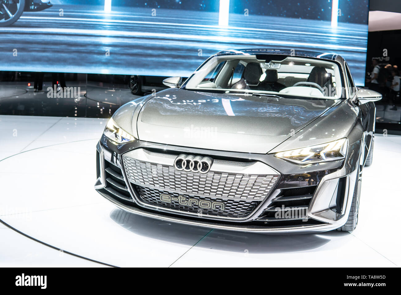 Geneva, Switzerland, March 05, 2019: New all-electric Audi e-tron GT  Concept prototype future car at Geneva International Motor Show, EV from  Audi AG Stock Photo - Alamy