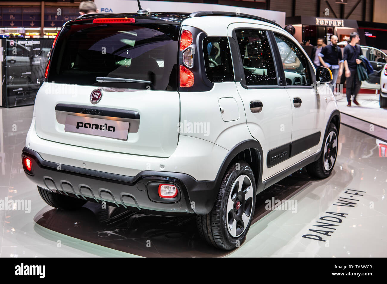 Geneva, Switzerland, March 05, 2019: metallic white Fiat Panda WI-FI at  Geneva International Motor Show, manufactured and marketed by Fiat Stock  Photo - Alamy