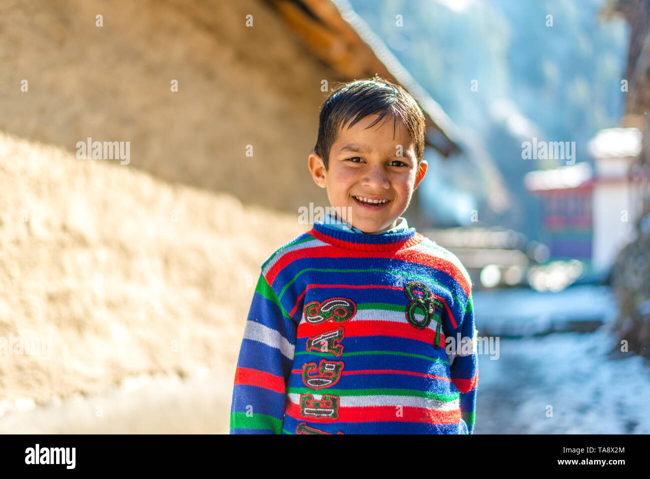 Kullu Himachal Pradesh India January 26 2019 Smiling Kid