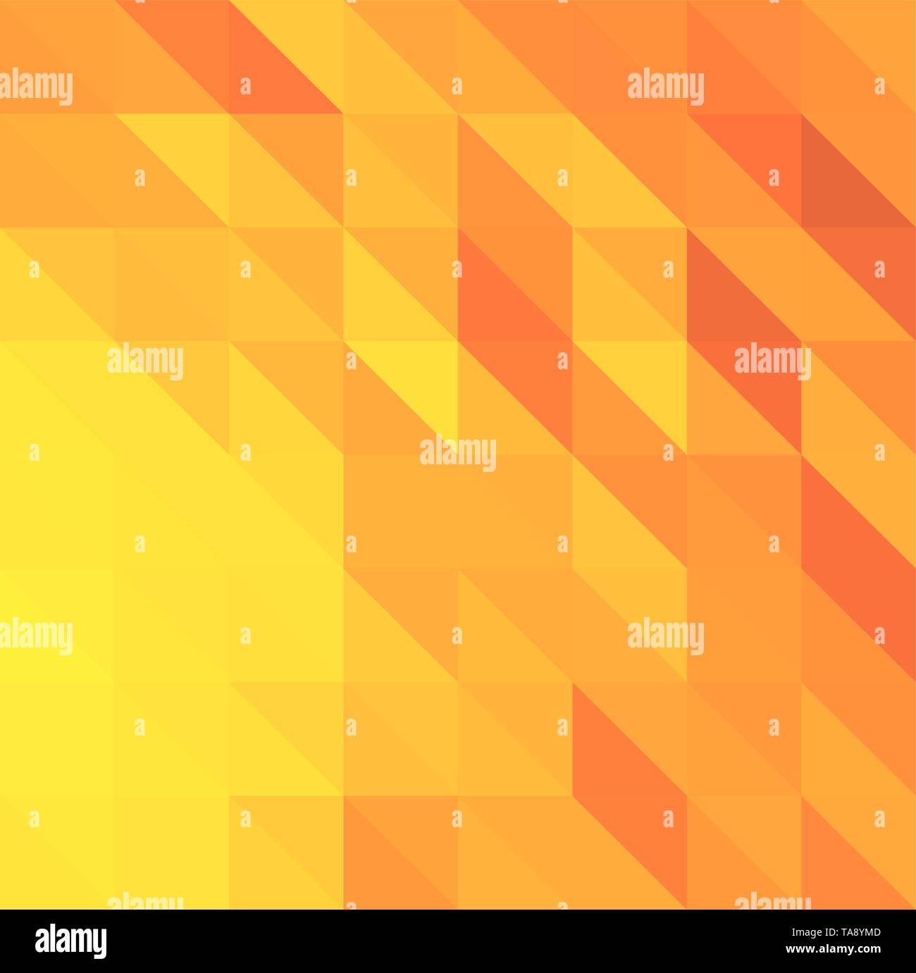 Yellow vector abstract textured polygonal background triangle pattern for background with copy space Stock Vector
