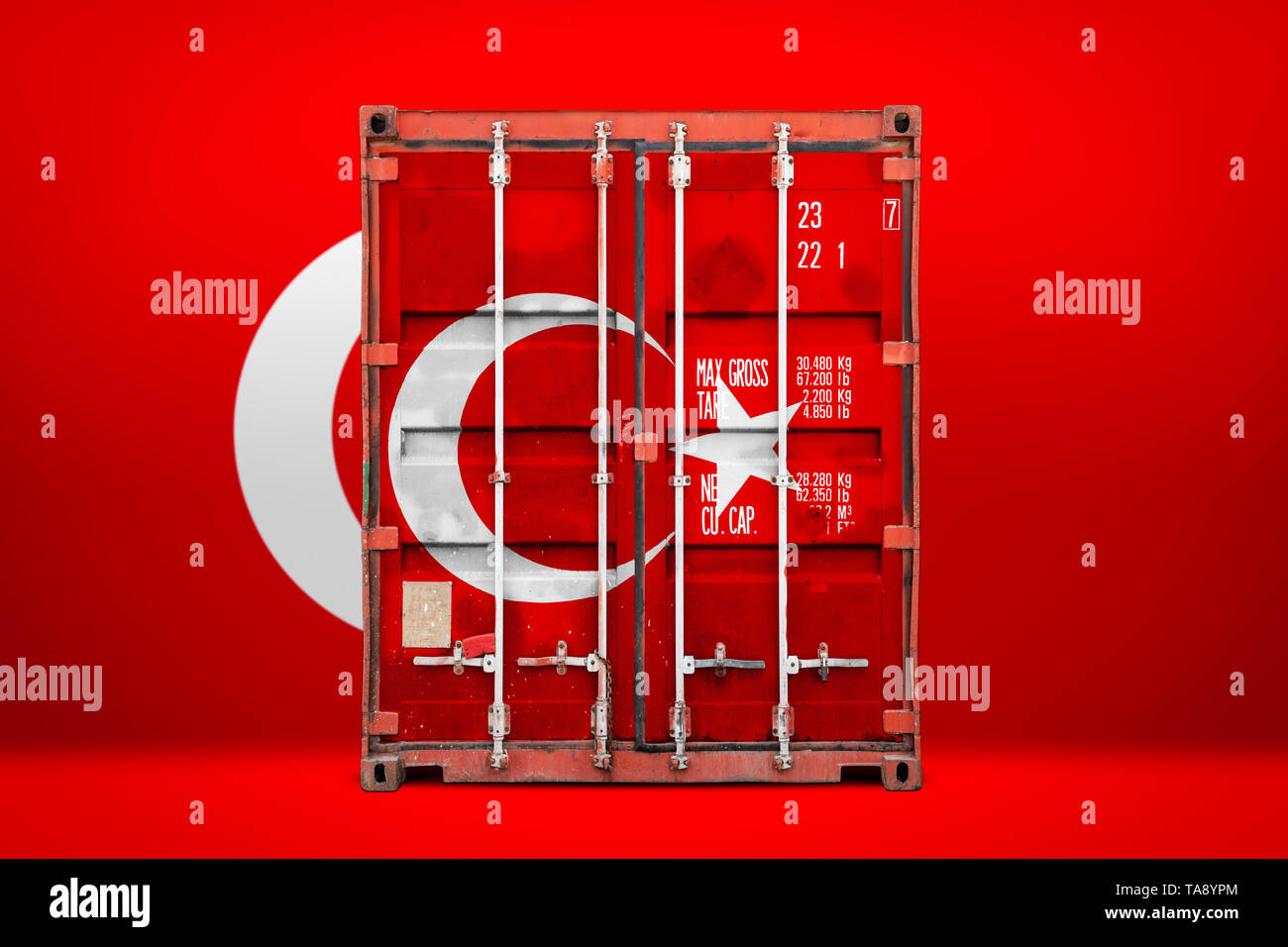 Turkish Container The concept of Turkey export-import, container transporting and ...