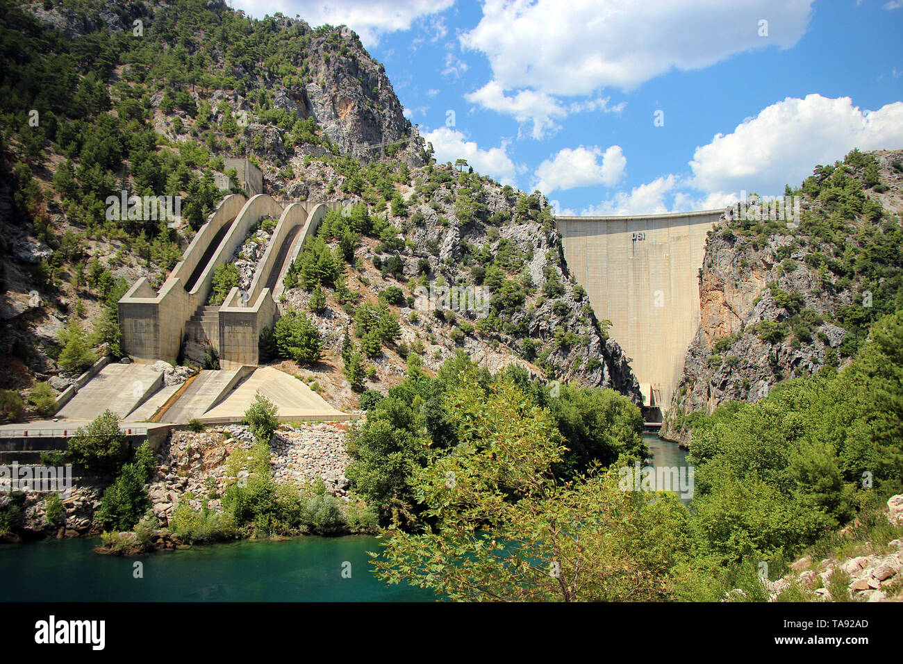 Dam in Manavgat Stock Photo