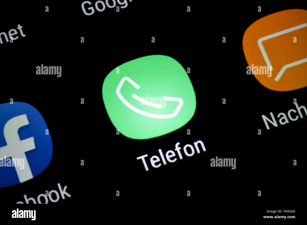 Smartphone, display, ext., phone, Display, App, Telefon Stock Photo Alamy