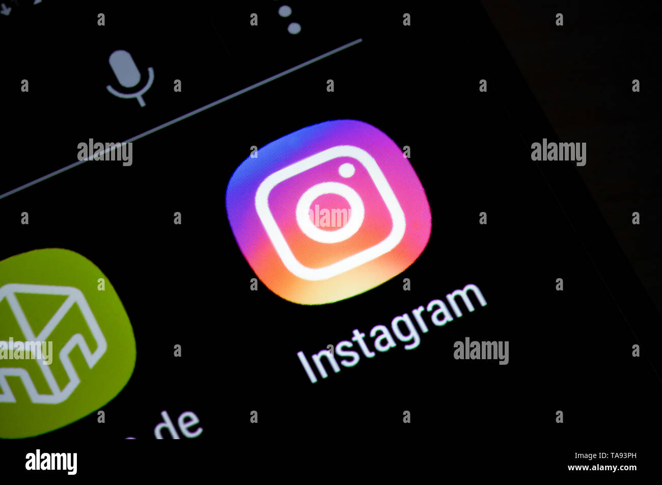 Smartphone, display, ext., Instagram, Display, App Stock Photo
