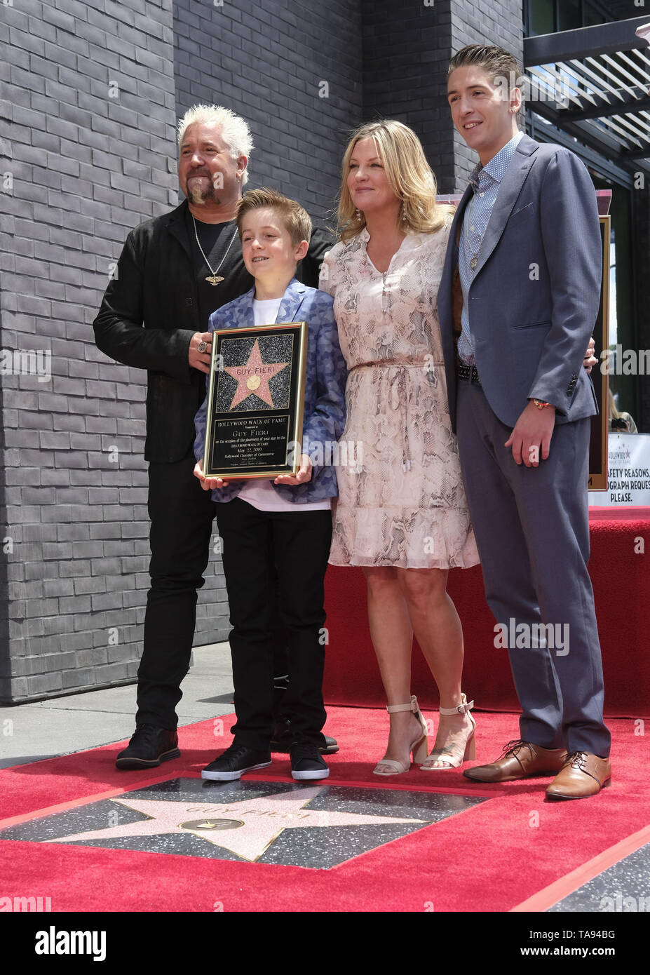 May 22 2019 Los Angeles California U S Guy Fieri And His Family Attend His Star Ceremony On The Hollywood Walk Of Fame In The Category Of Television On Wednesday May