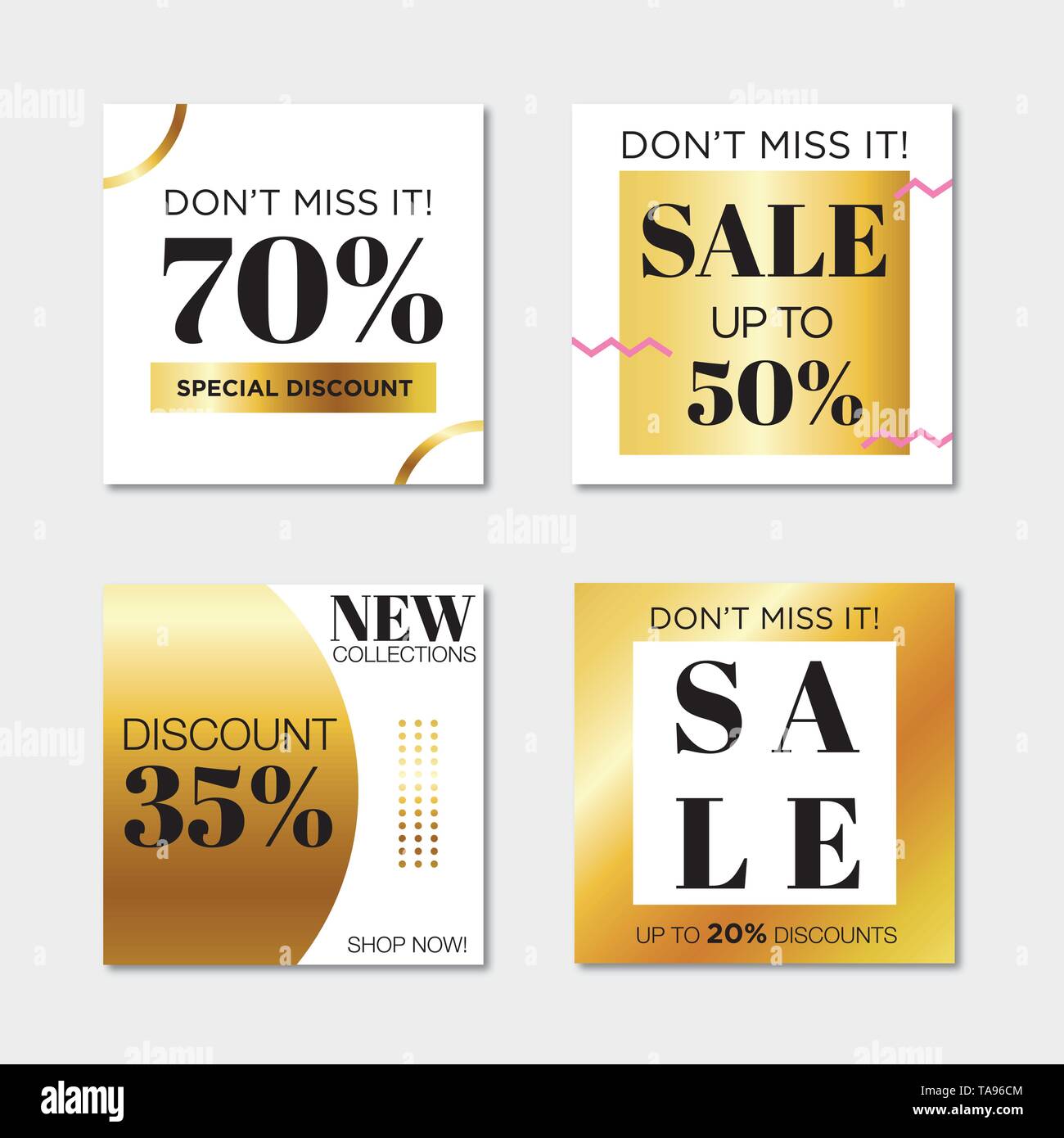 Template sets of web banner for shop Stock Vector