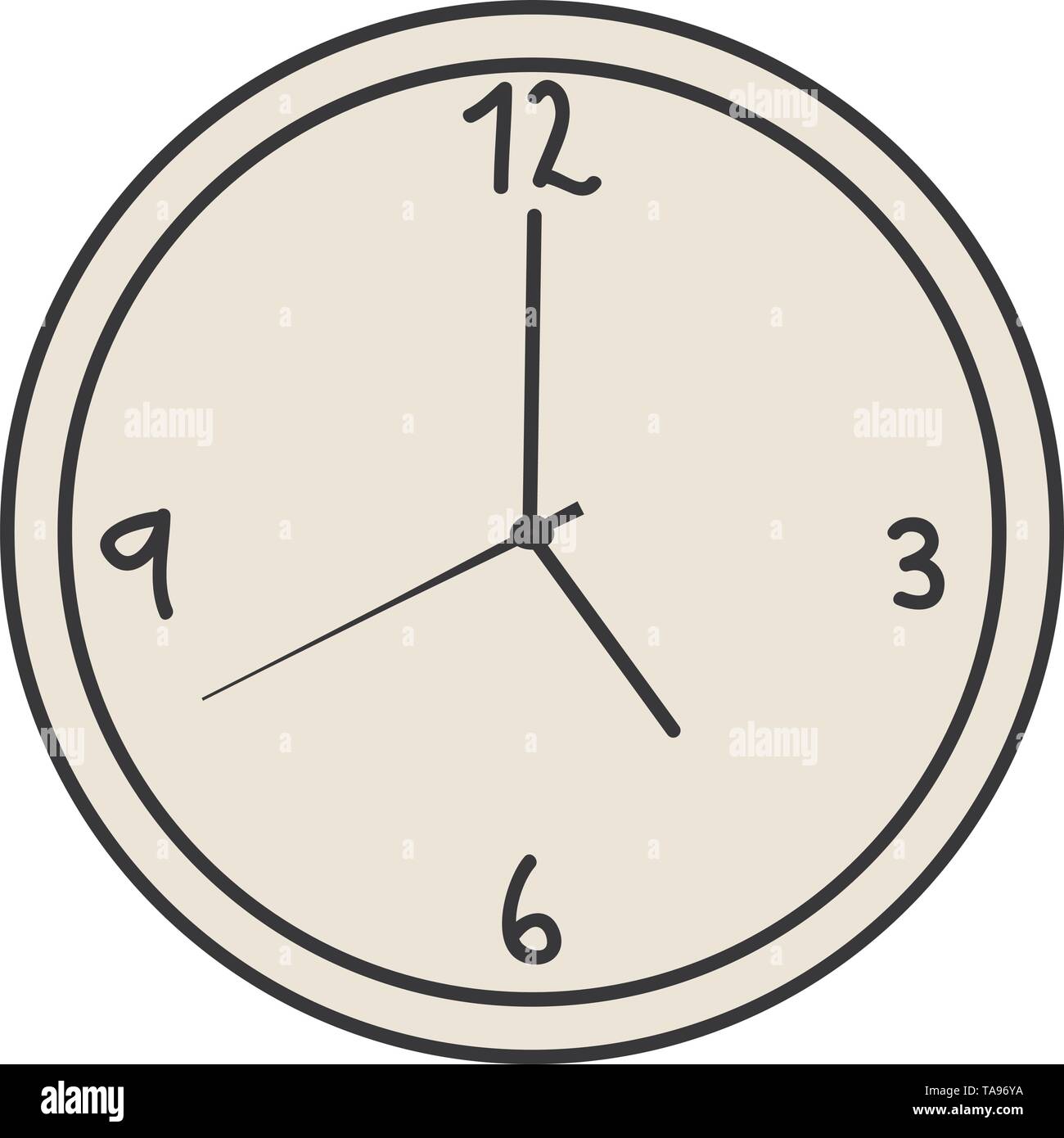 time clock watch of wall vector illustration design Stock Vector Image