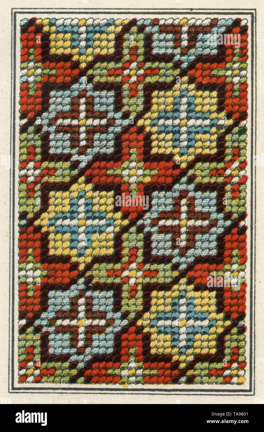 embroidery pattern , (needlework book Stock Photo Alamy