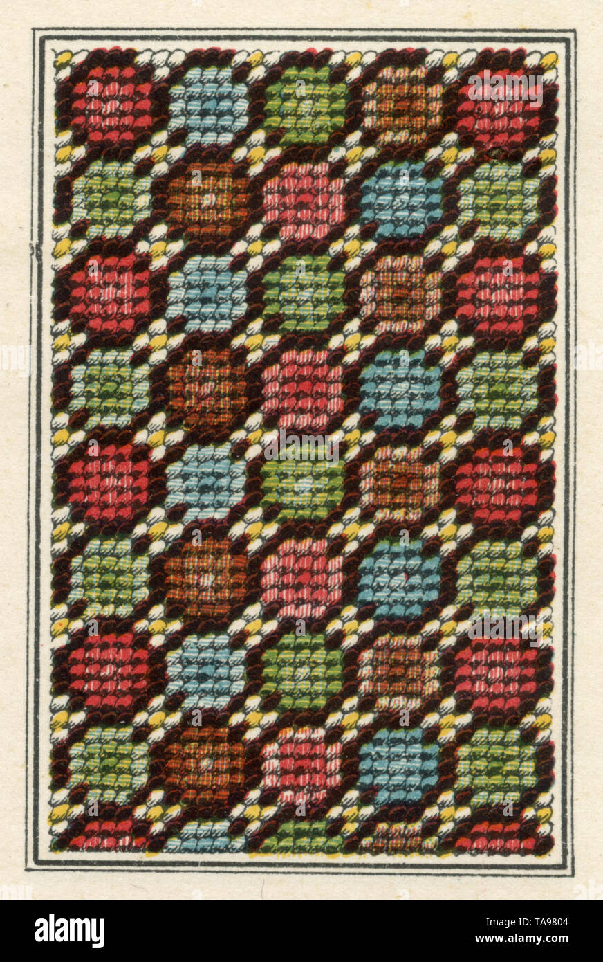 embroidery pattern , (needlework book Stock Photo Alamy