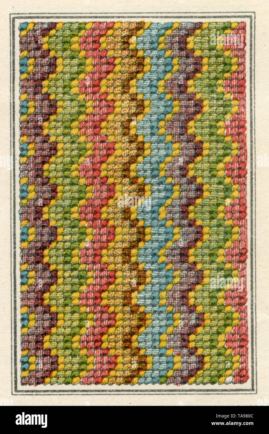 embroidery pattern , (needlework book Stock Photo Alamy