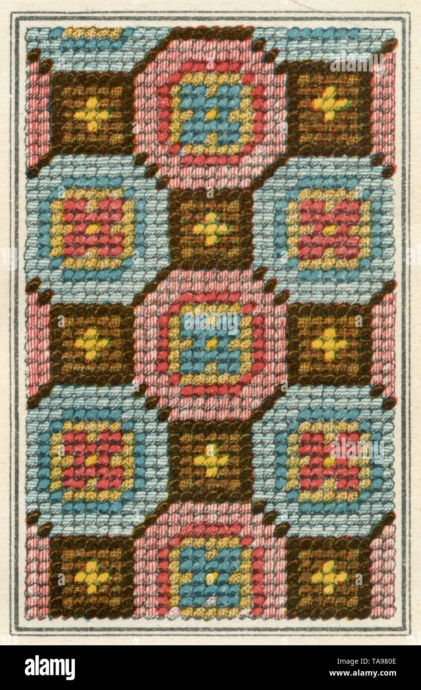 embroidery pattern , (needlework book Stock Photo Alamy