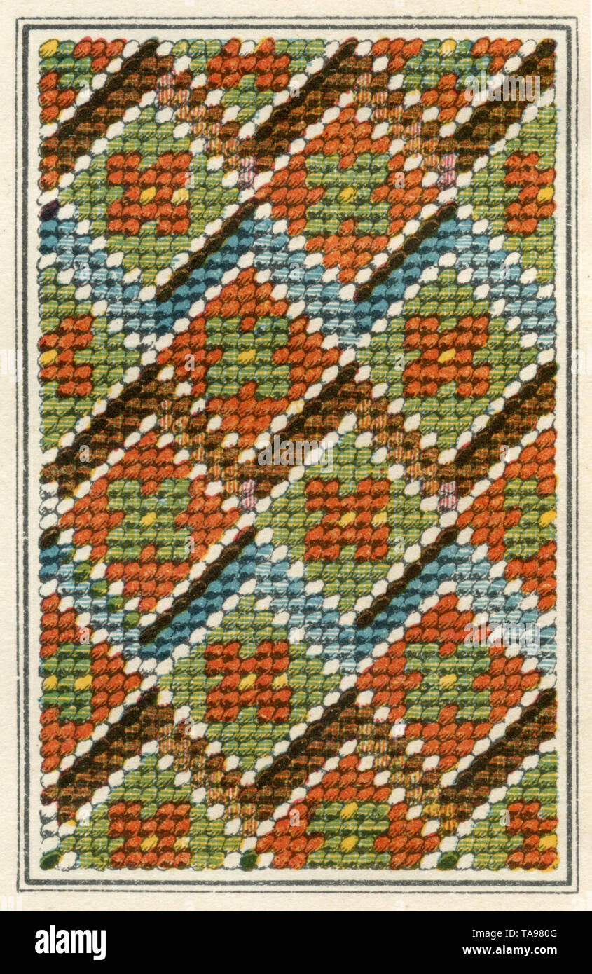 embroidery pattern , (needlework book Stock Photo Alamy