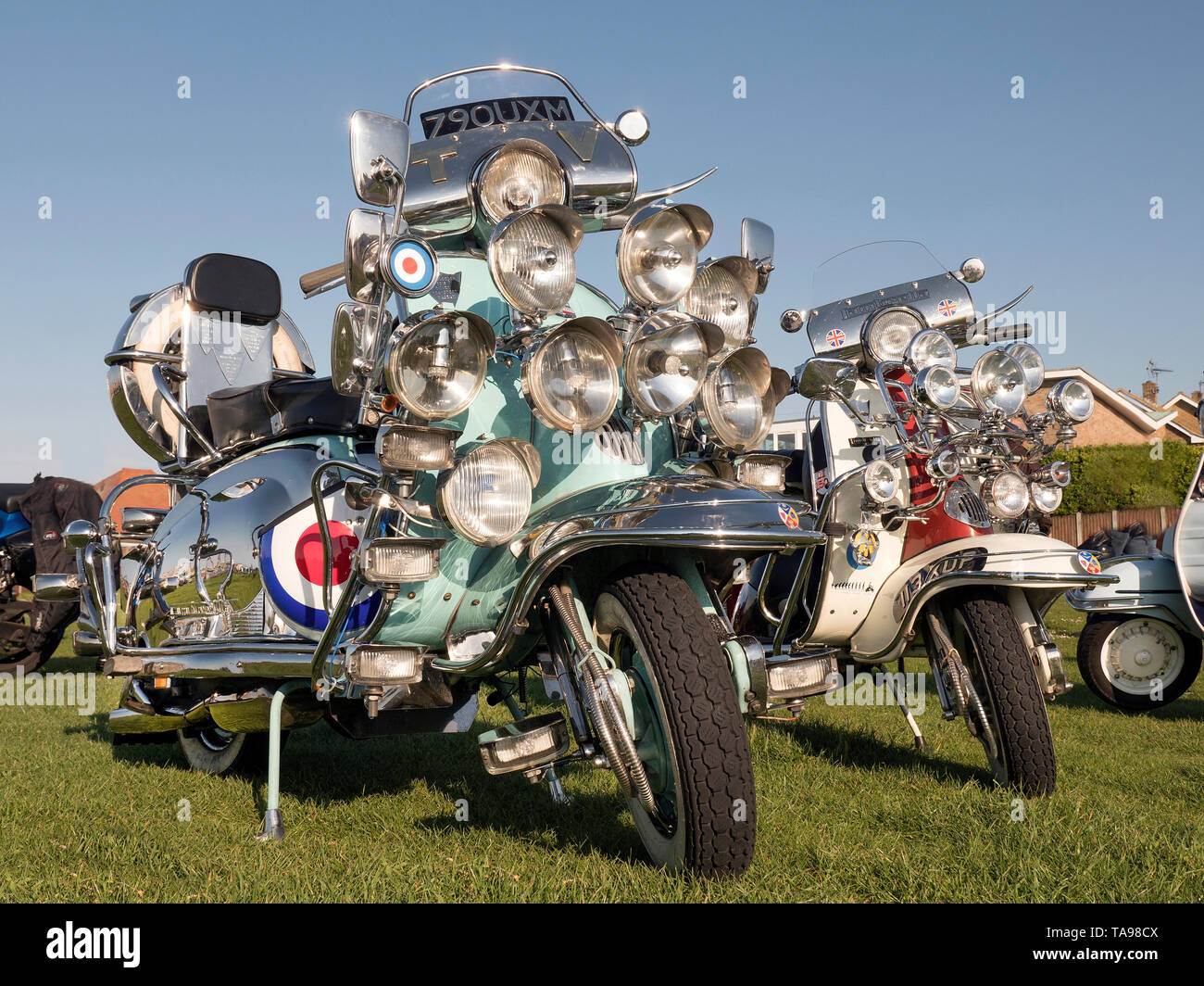 1960's Mod TV 175 Lambretta Scooters. Stock Photo