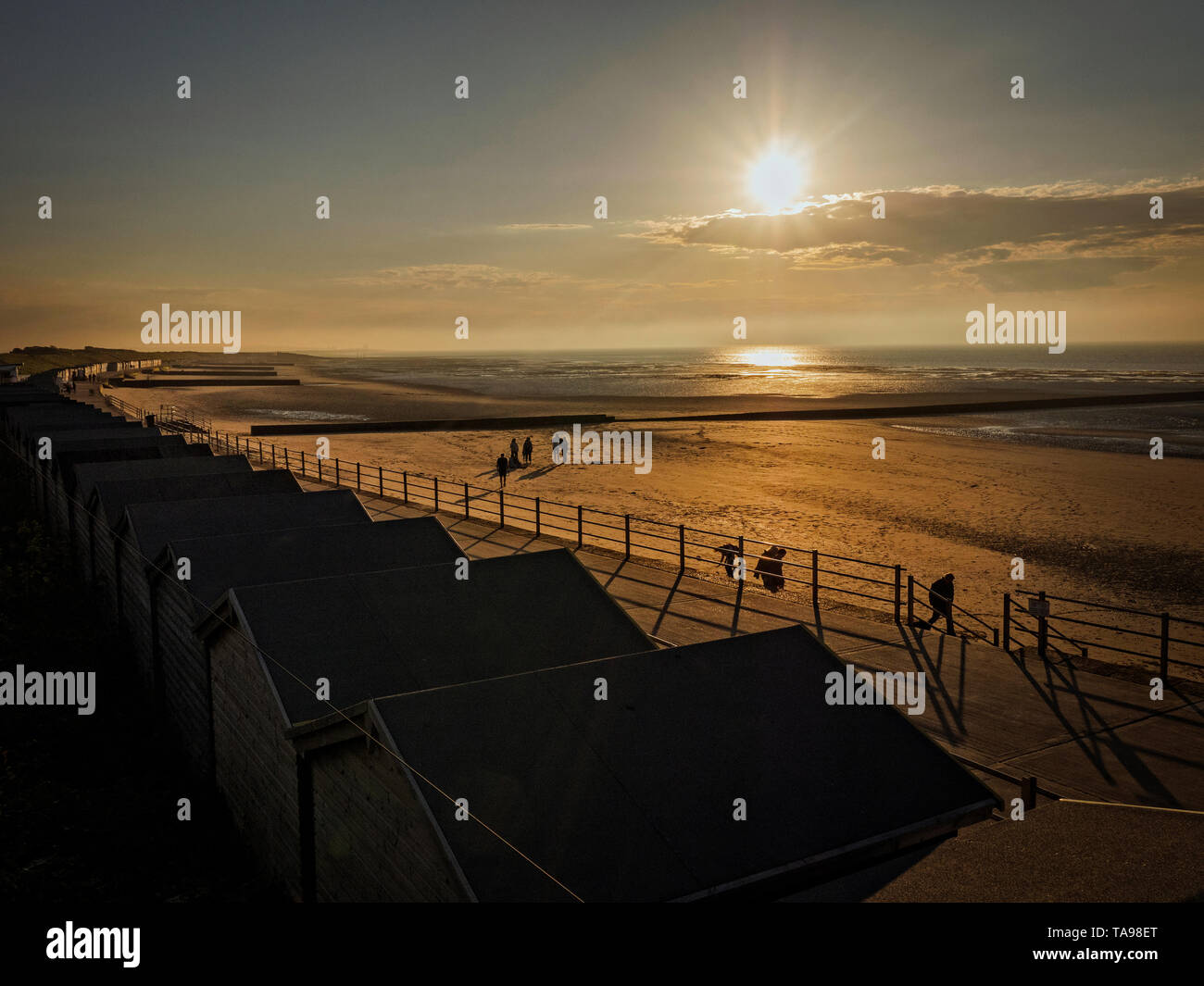 Minnis Bay at sunset, Birchington Kent UK Stock Photo Alamy