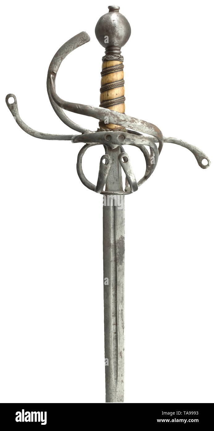 calidad de museo inglés corta espada 17th Century 