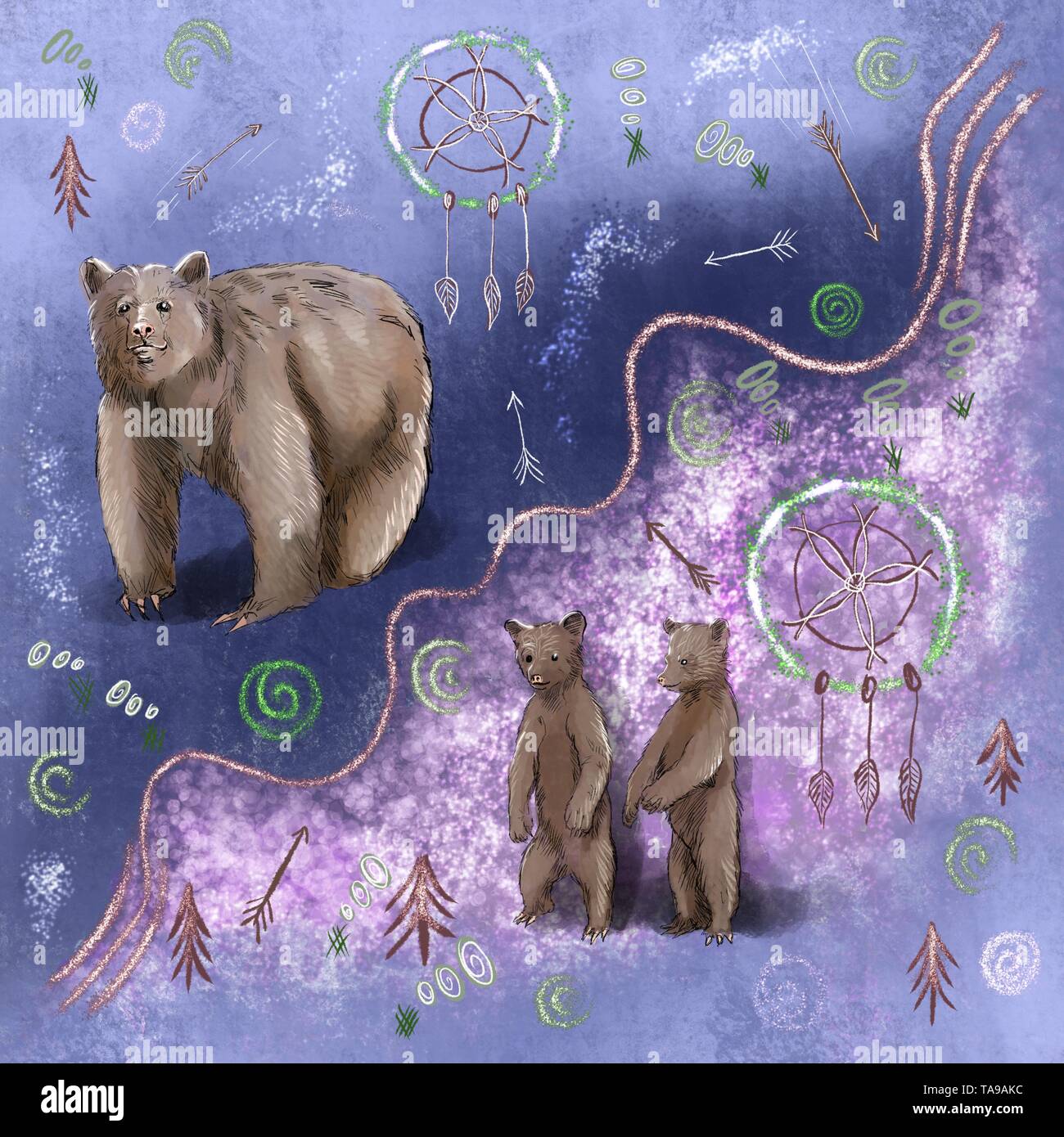 Bears pattern hi-res stock photography and images - Alamy