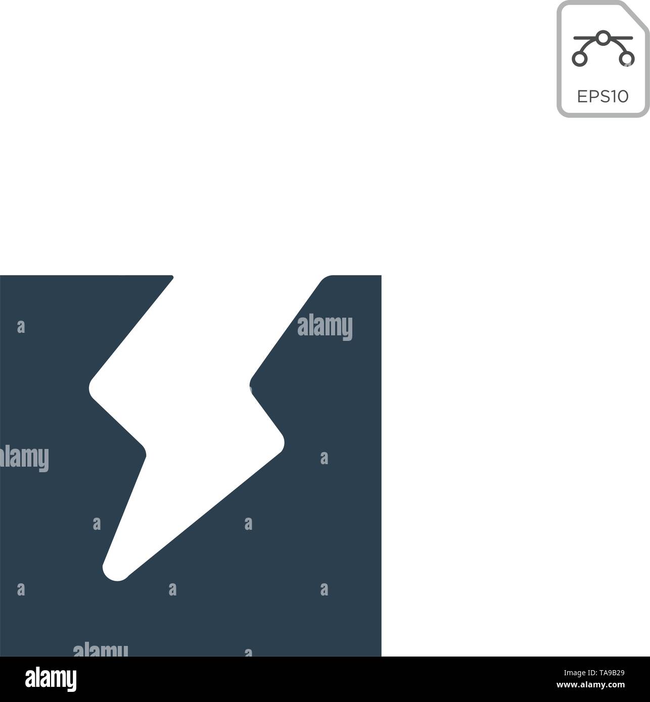 thunder flash logo icon abstract design vector element isolated Stock Vector