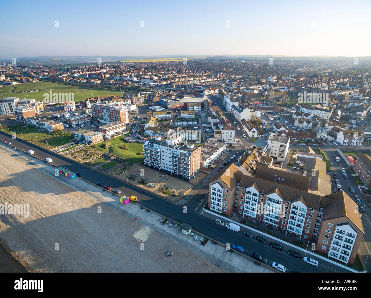 Aerial views of Seaford, East Sussex, UK Stock Photo Alamy