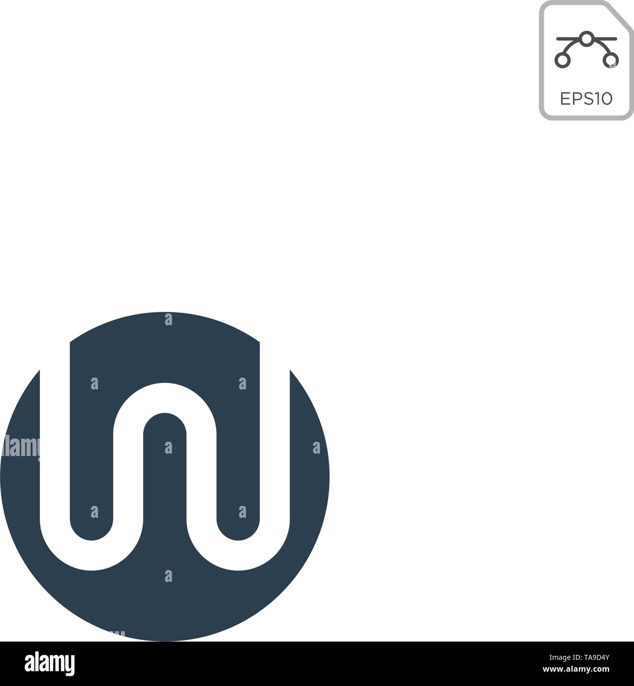 initial w logo design or icon vector element isolated Stock Vector ...