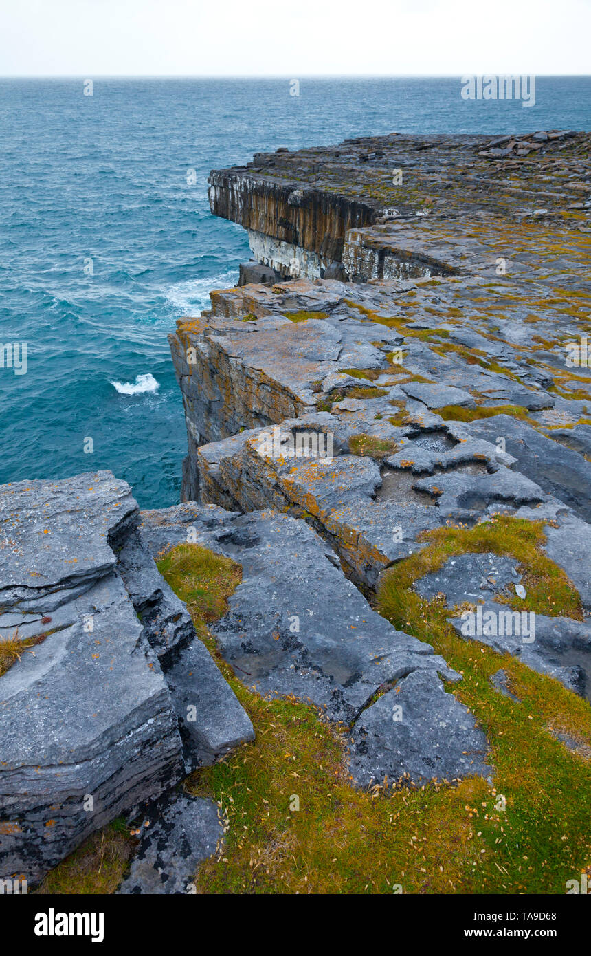 Dun Duchathair Black Fort Cliffs Inishmore Island Aran Islands Galway County West Ireland Europe Stock Photo Alamy