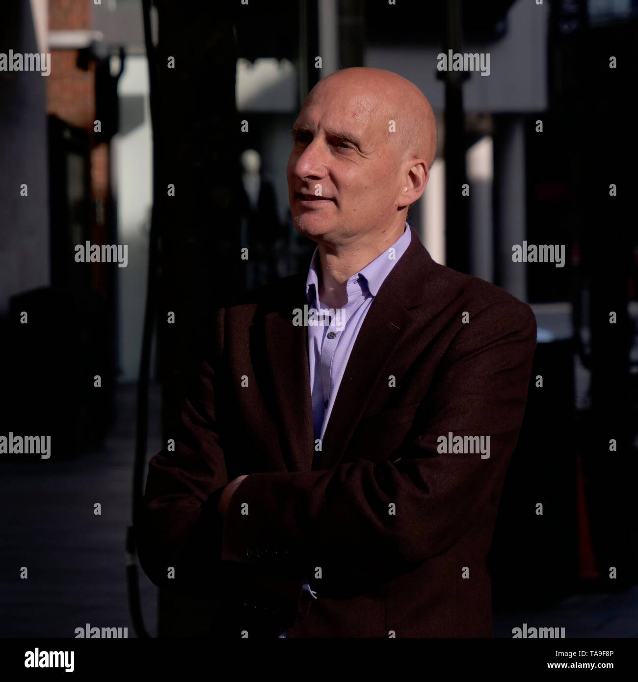Exeter, UK. 22nd May, 2019. Labour Party rally in Bedford Street and Hustings at Exeter Cathedral. Lord Andrew Adonis MEP candidate for Labour. Credit: Anthony Collins/Alamy Live News Stock Photo