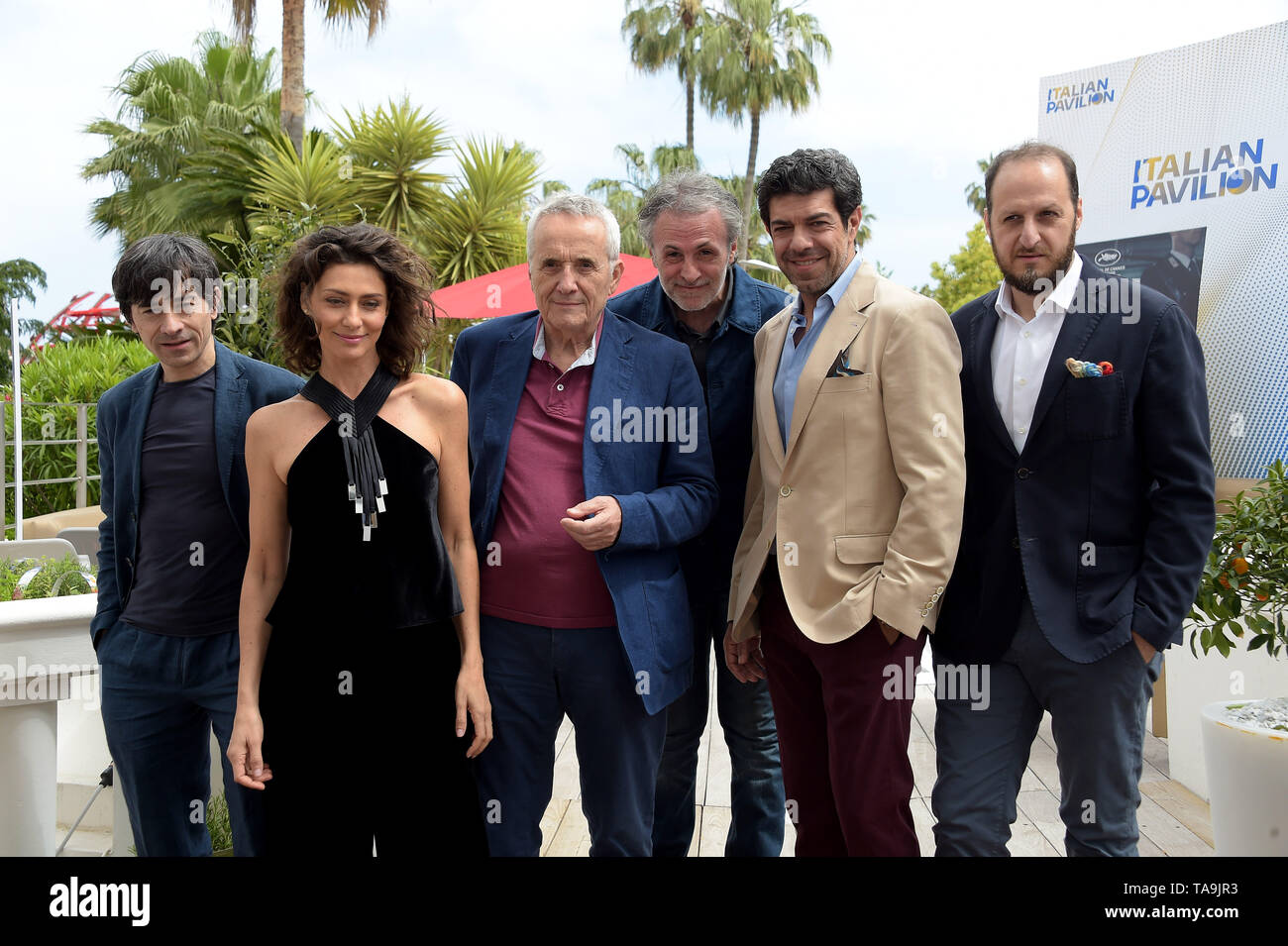 72nd Cannes Film Festival 2019, Photocall film : â€˜Il Traditoreâ€™ Pictured: Fabrizio Ferracane, Marco Bellocchio, Pierfrancesco Favino, Luigi Lo Cascio, Fausto Russo Alesi Stock Photo