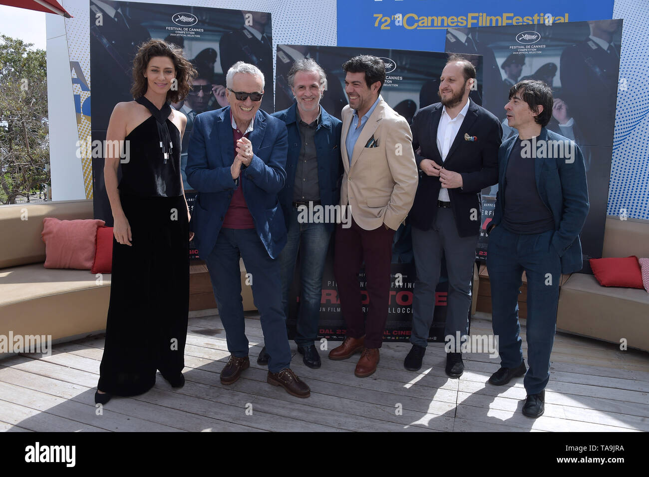 72nd Cannes Film Festival 2019, Photocall film : â€˜Il Traditoreâ€™ Pictured: Fabrizio Ferracane, Marco Bellocchio, Pierfrancesco Favino, Luigi Lo Cascio, Fausto Russo Alesi Stock Photo