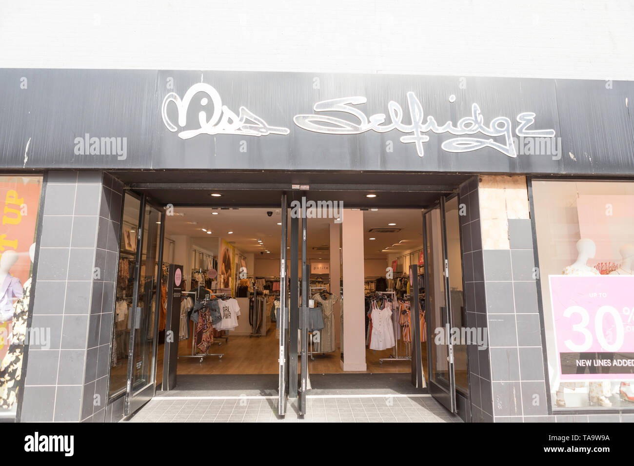 Southend on Sea, UK. 23rd May, 2019. Miss Selfridge store in Southend