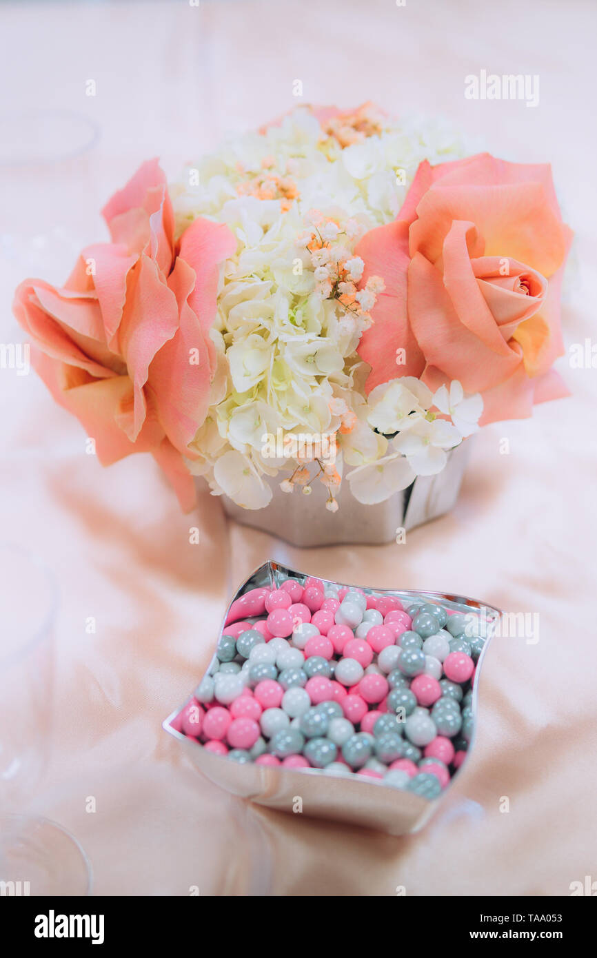 flowers and candy Stock Photo Alamy