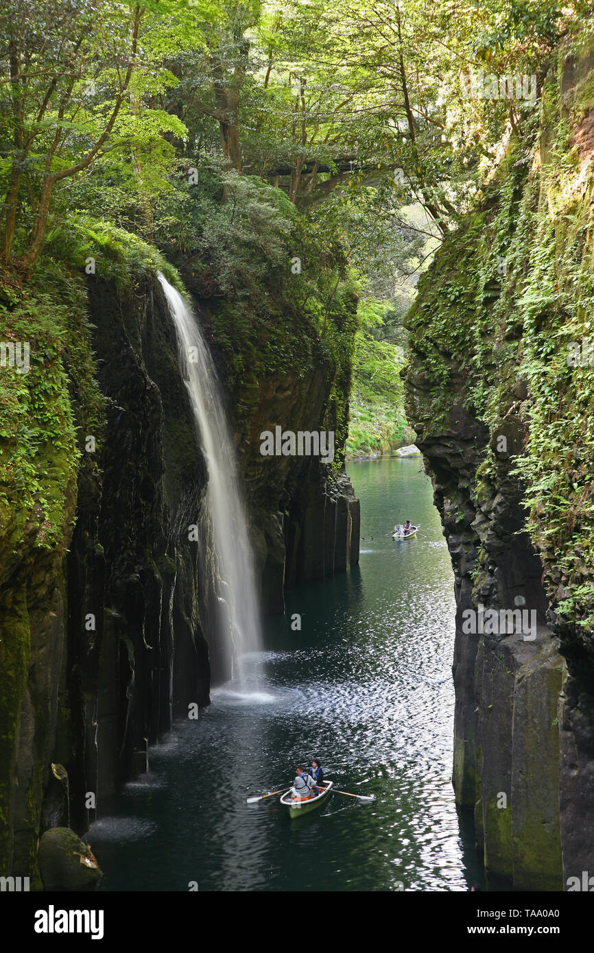 Takachiho gorge and waterfall Miyazaki prefecture Japan Stock Photo