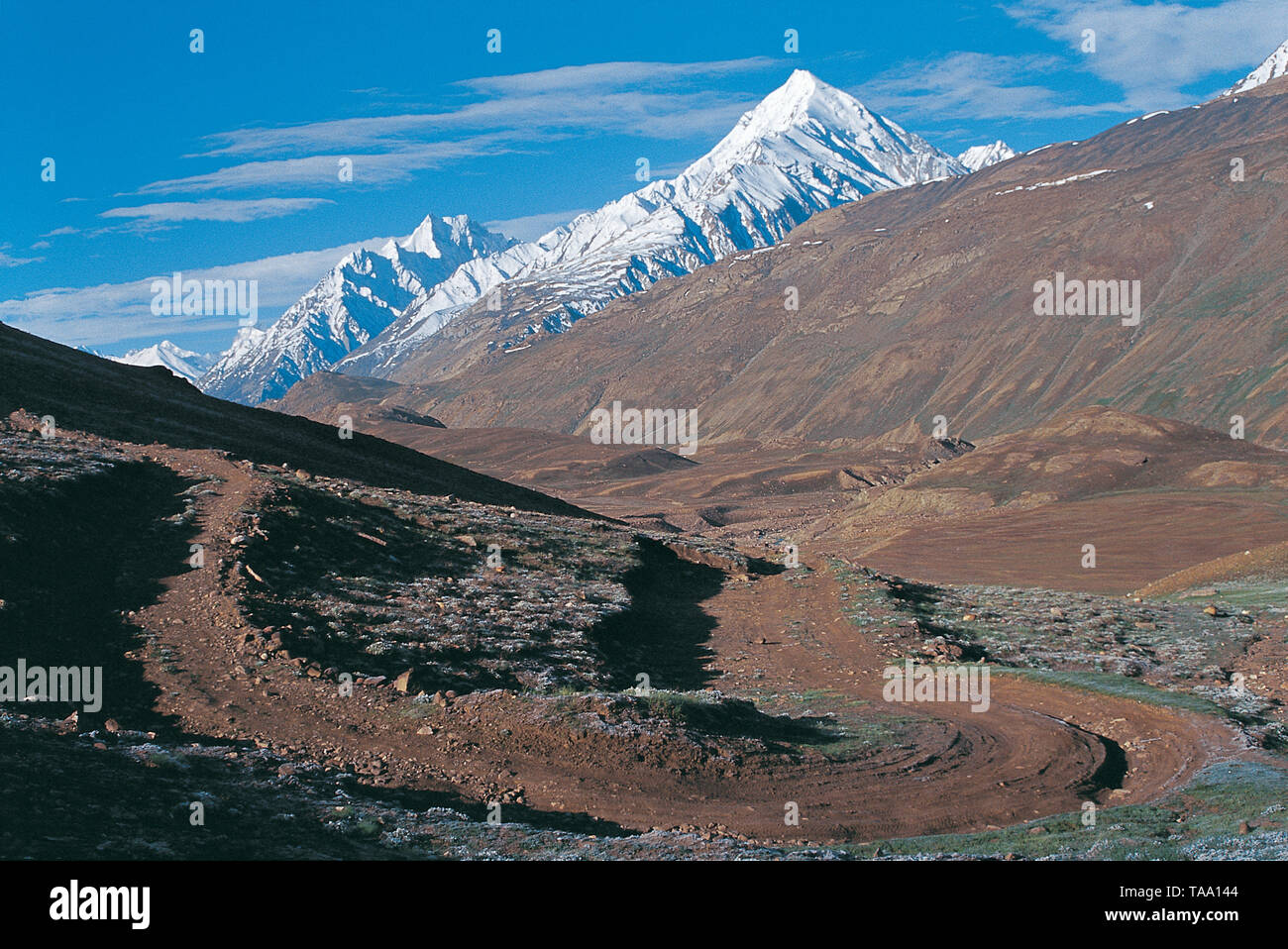 Way To Chandra Taal, Himachal pradesh, India, Asia Stock Photo
