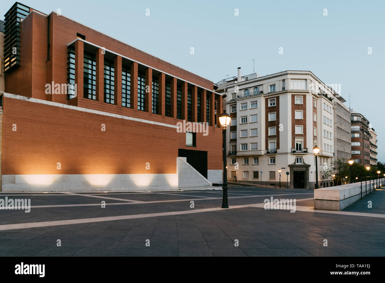 Madrid, Spain April 14, 2019 View of Prado Museum in Madrid at