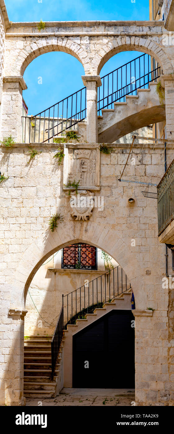 glimpse of the old town of Giovinazzo. Apulia - Italy Stock Photo