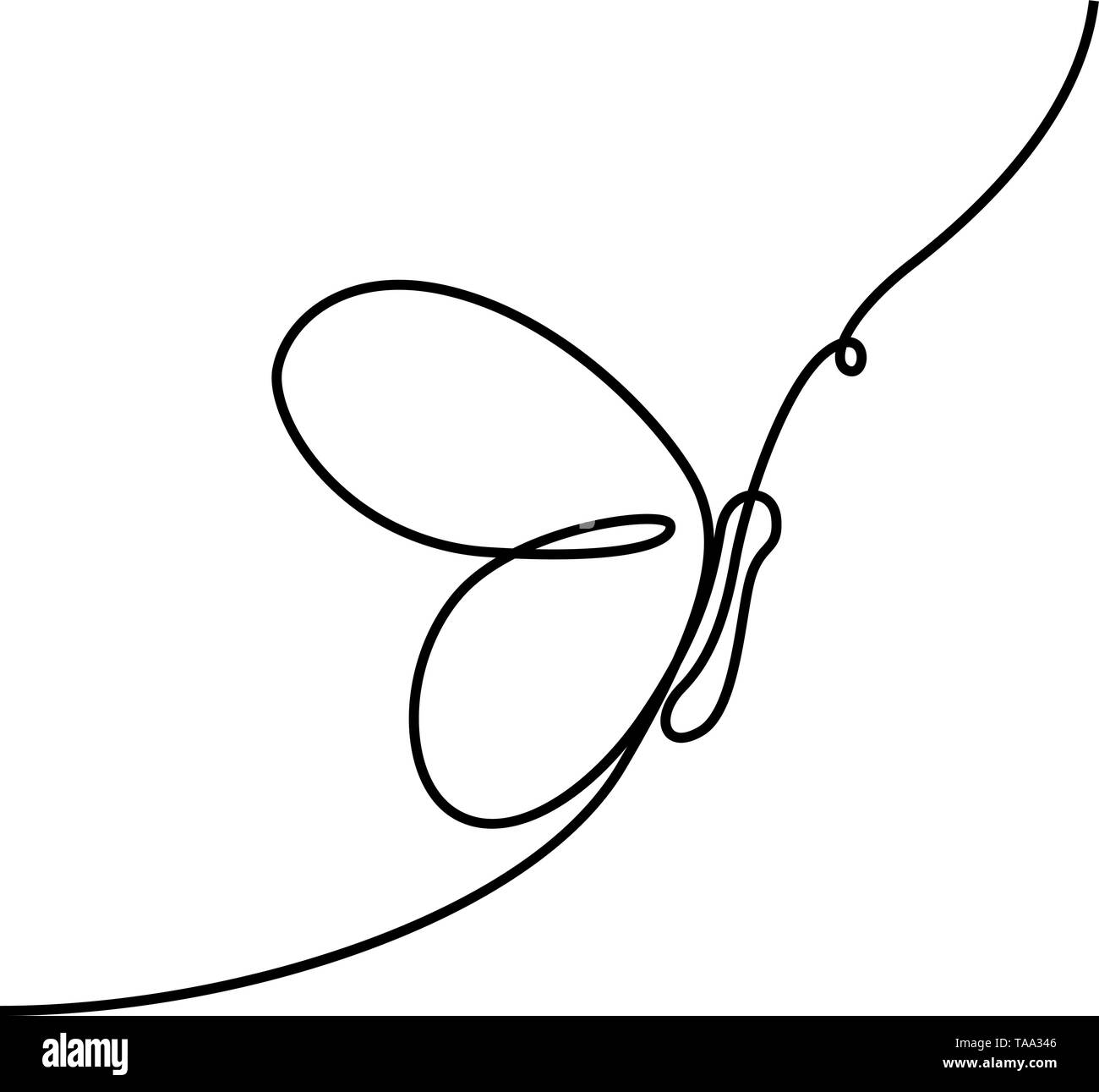 Continuous one line drawing Butterfly. Nature, Vector Stock Vector Image &  Art - Alamy