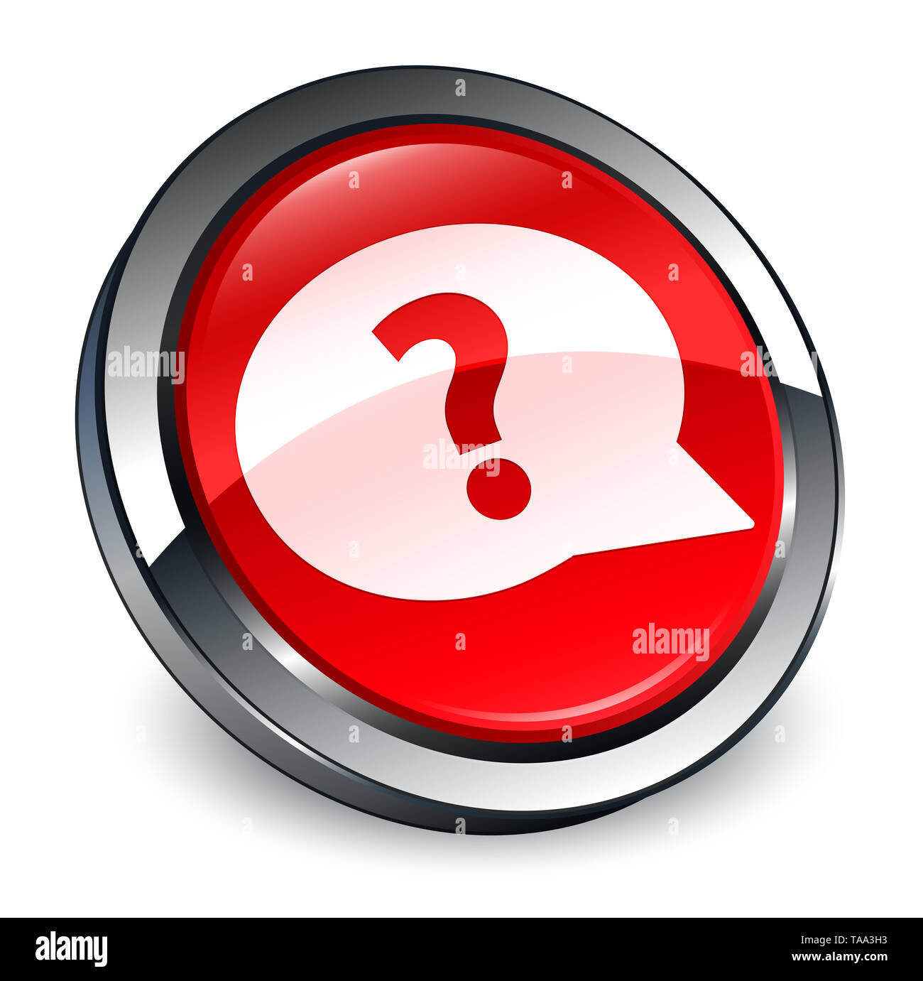 3d button red with question mark sign hires stock photography and