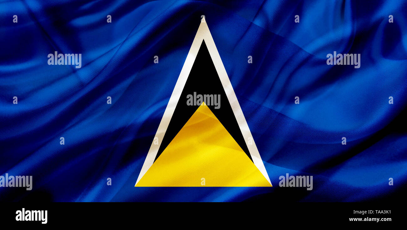 AES 32-Inch St. Lucia Country Flag Lanyard With Detachable Key Ring - Show Your Pride! - View #7