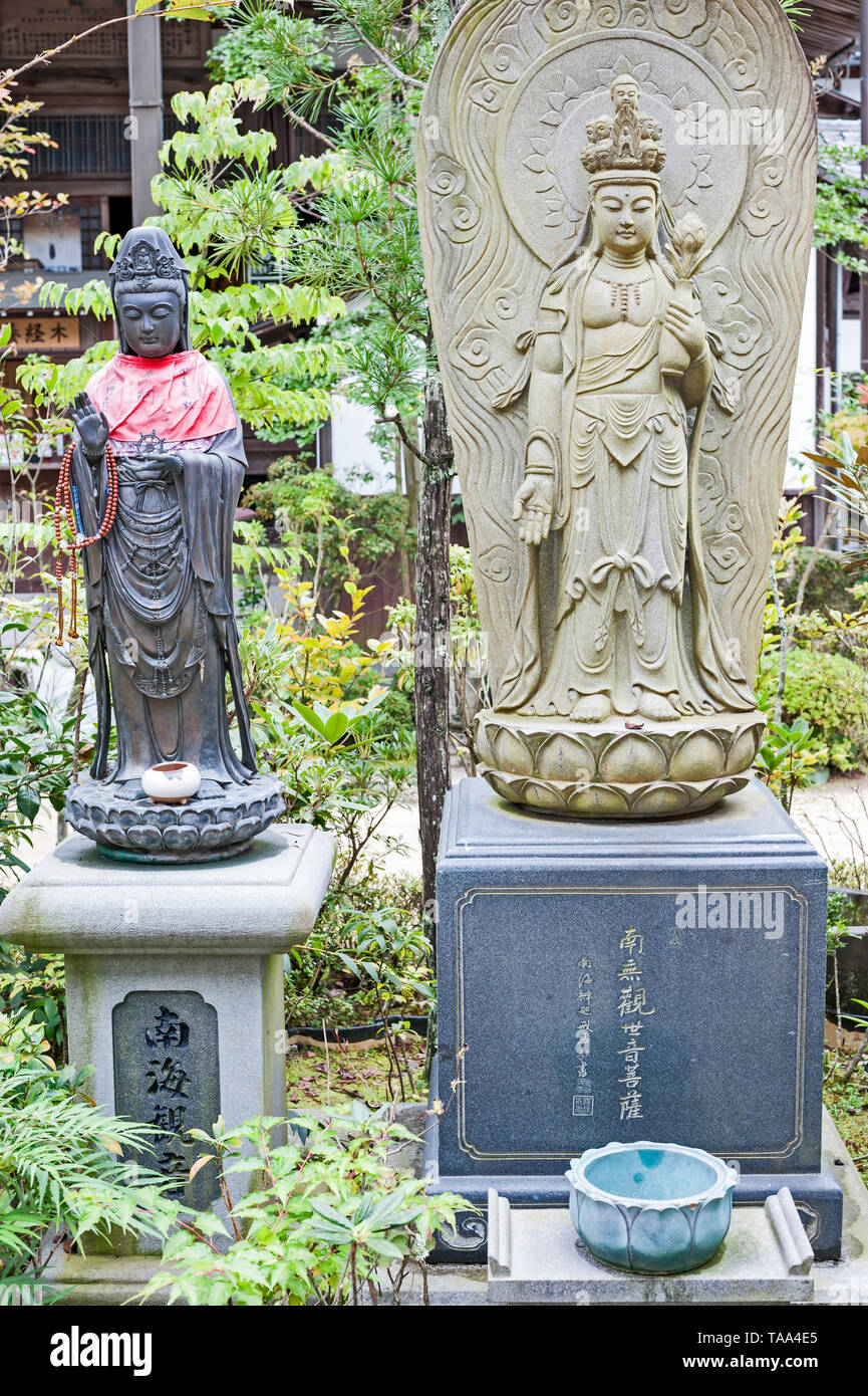 Jizo stone statues in the grounds of Daishoin Temple on Miyajima Island