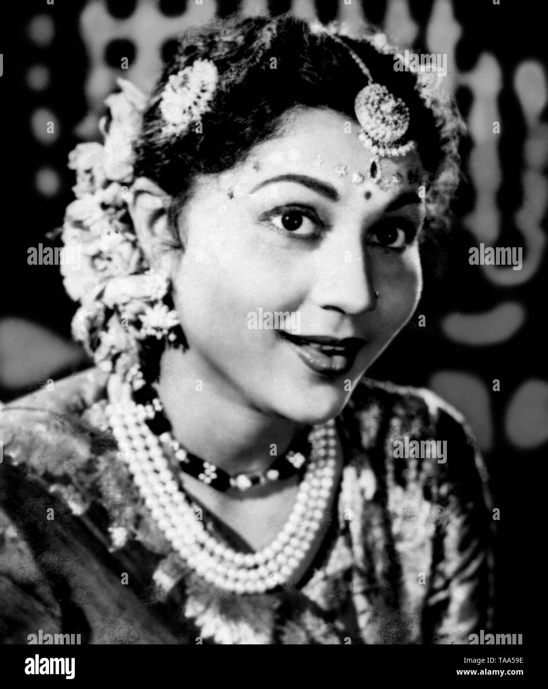 Indian Bollywood Hindi movie film Naag Panchami actress Nirupa Roy, Queen of Misery, India, Asia, 1953, old vintage 1900s picture Stock Photo