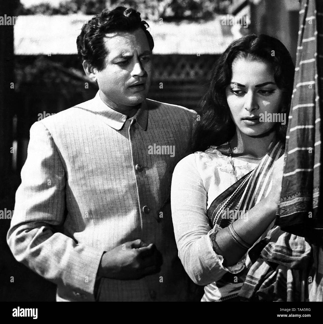 Indian Bollywood film actor actress Guru Dutt and Waheeda Rehman, India, Asia, 1962 Stock Photo