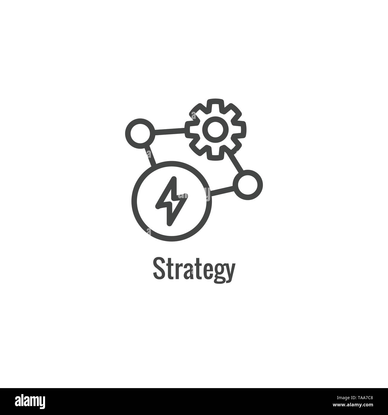 New Business Process Icon -Strategy phase Stock Vector