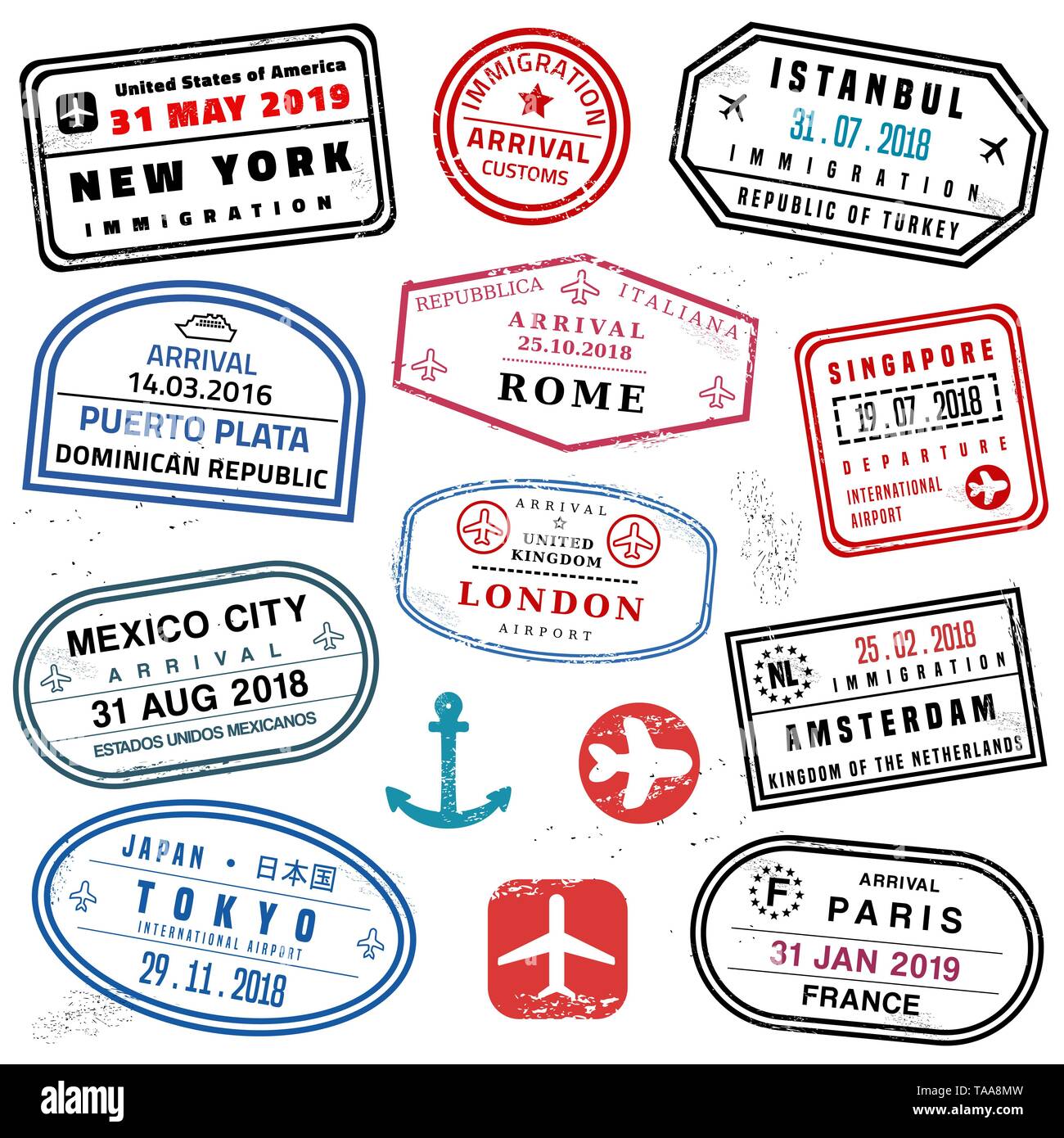 passport stamps