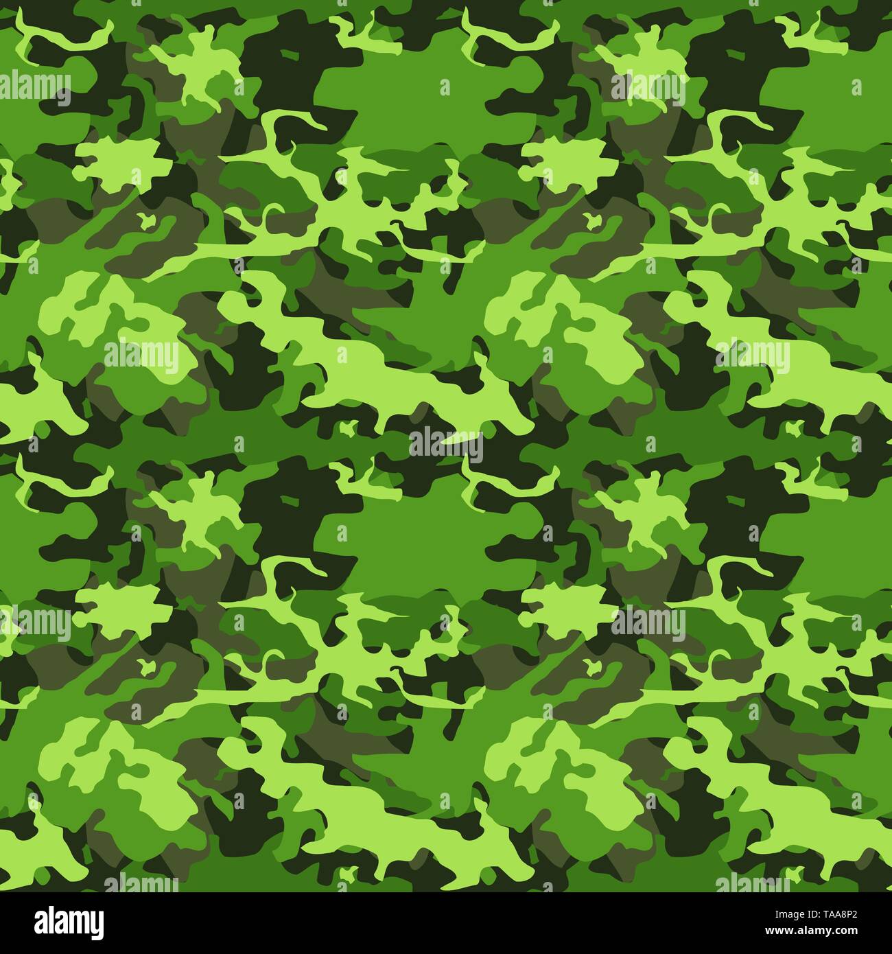 Green army camo vector texture - seamless military fashion pattern ...