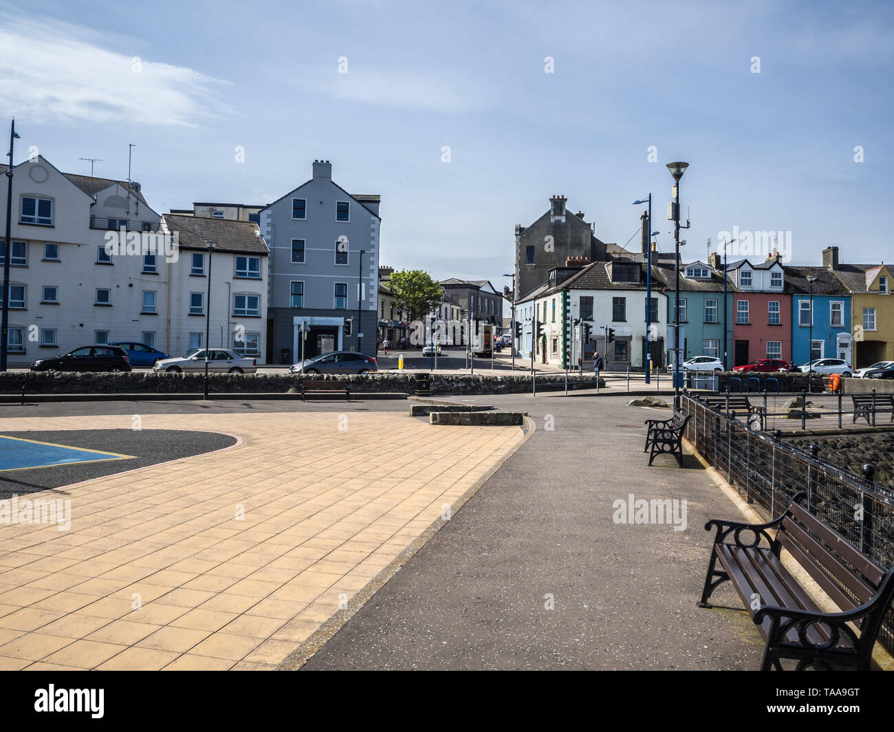 Donaghadee - llooking up New Street from the seafront Stock Photo