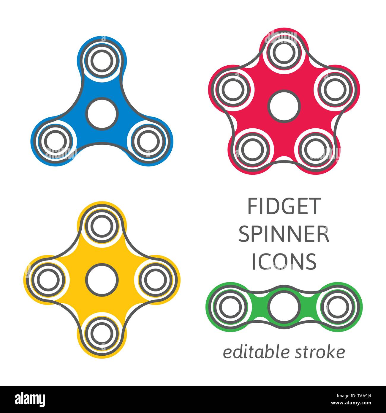 Spinner Hand Set Relief Fidget High Resolution Stock Photography and