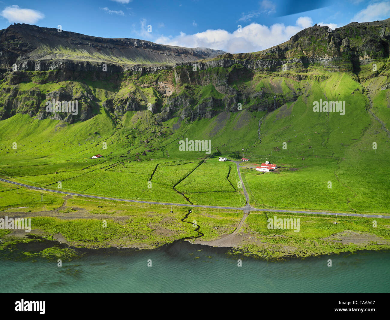 Farmland, The Eyjafjoll area, South Coast, Iceland Stock Photo Alamy