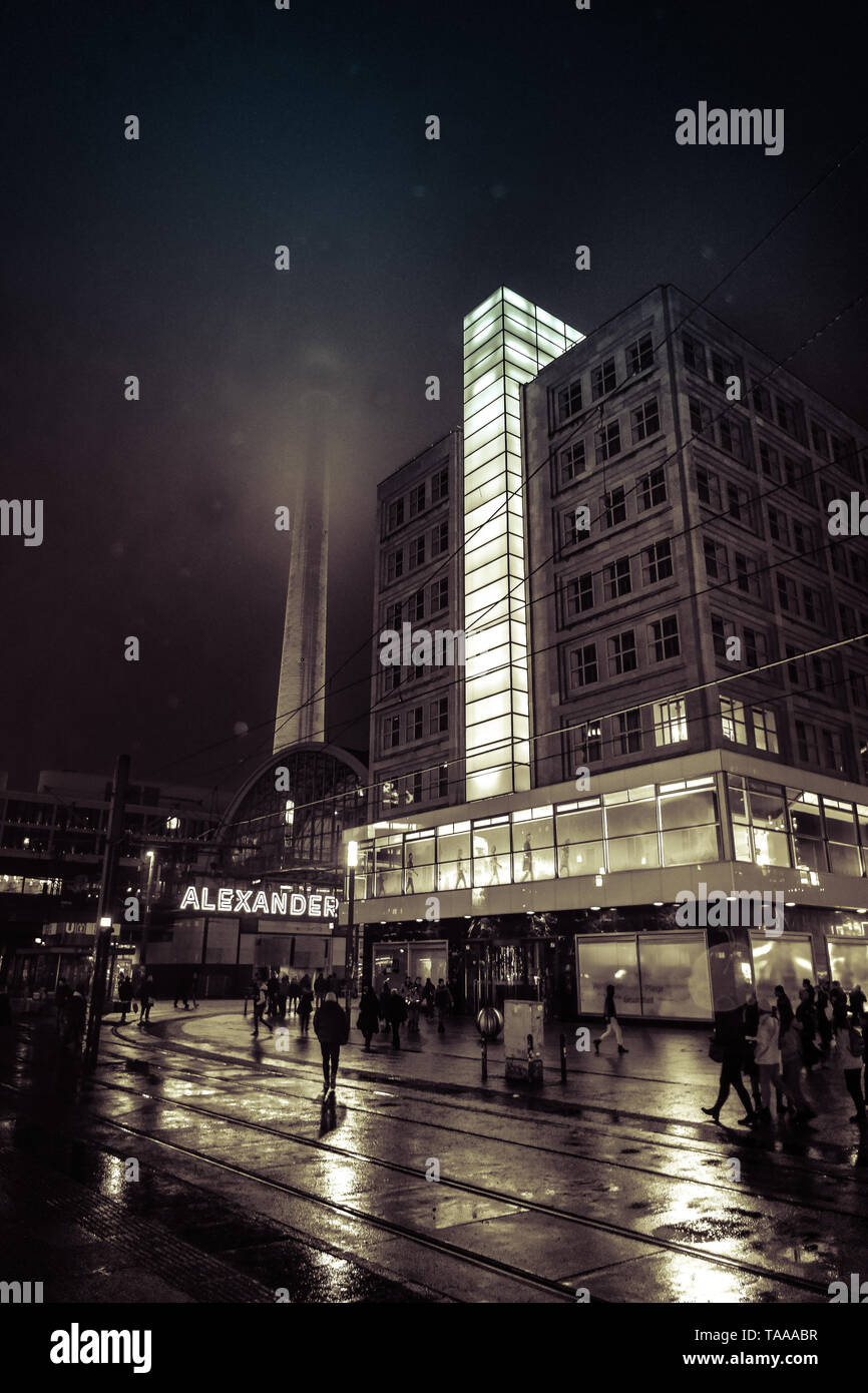 Berlin Alexanderplatz, Torhaus von Peter Behrens Stock Photo